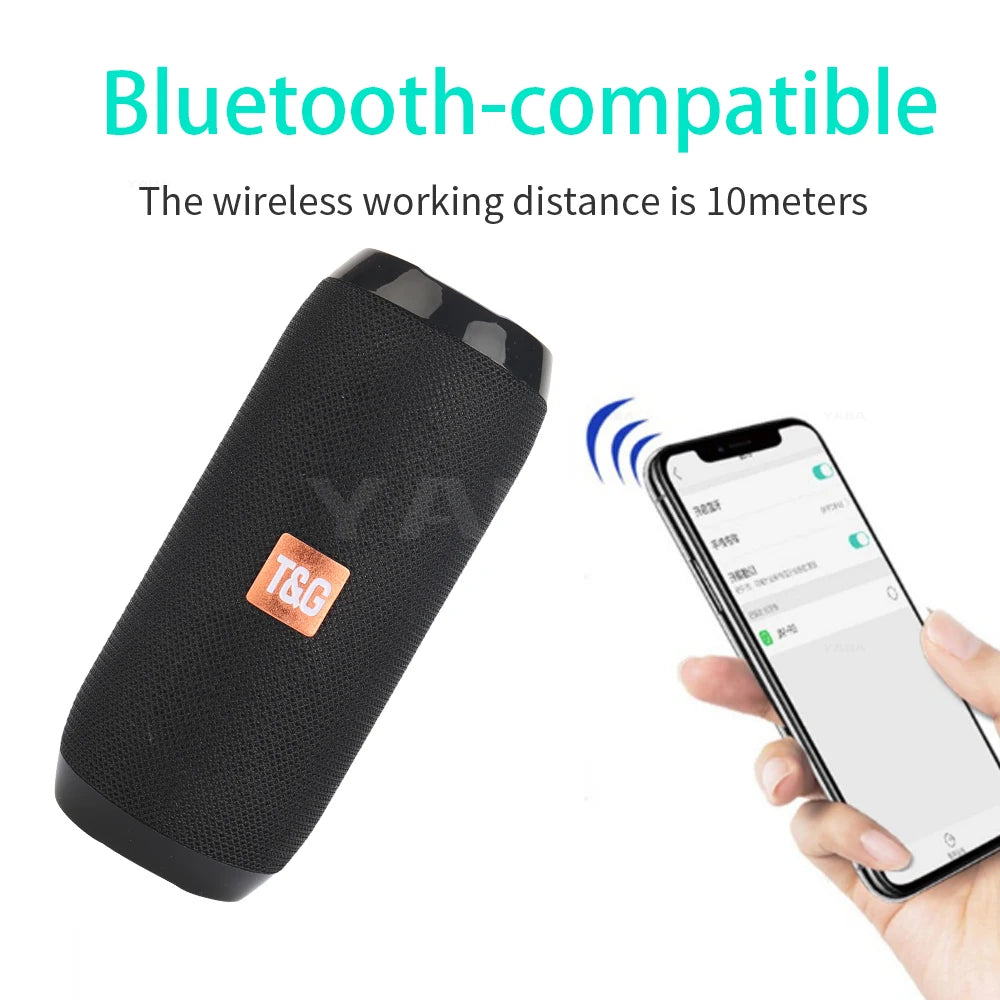 Portable Speaker Wireless Bluetooth-compatible Subwoofer Outdoor Waterproof Loudspeaker Stereo Surround Support FM RadioTF