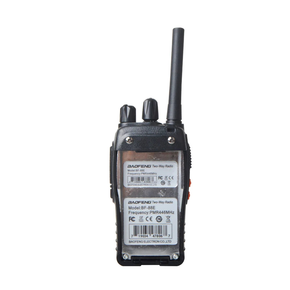 2pcs Baofeng Walkie Talkie BF-88E PMR 0.5W 16CH UHF 446.00625-446.19375MHz 12.5KHz Channel Separation with USB Charger Headset