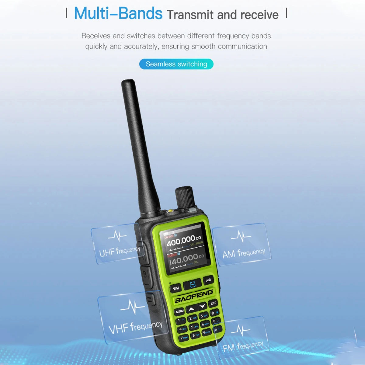 2PCS Baofeng UV-5R Mini Walkie Talkie NOAA Bluetooth Programming USB-C Charging AM Wireless Copy Frequency Full Band FM Two Way