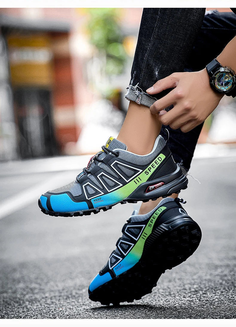 Men‘s Waterproof Hiking Shoes Outdoor Trainers Lace-up Climbing Shoes Women Trekking Sneakers Anti-slip Hunting Tactical Sneaker