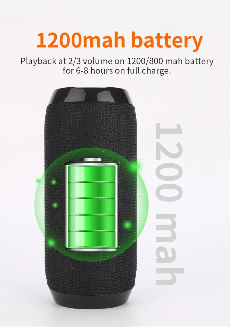 Portable Speaker Wireless Bluetooth-compatible Subwoofer Outdoor Waterproof Loudspeaker Stereo Surround Support FM RadioTF