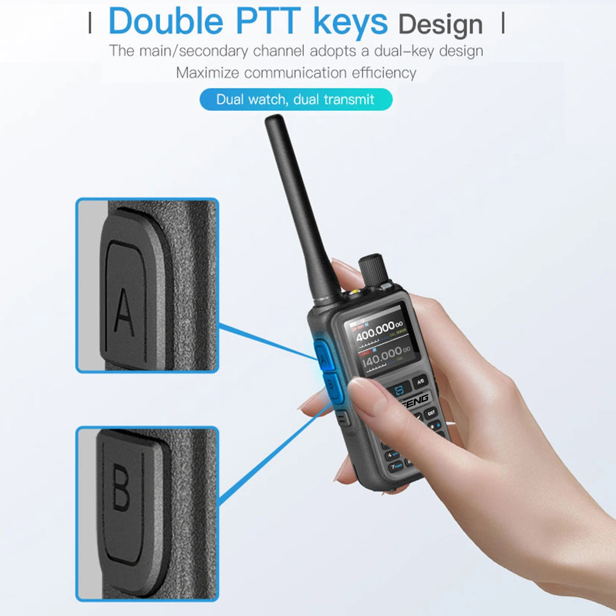 2PCS Baofeng UV-5R Mini Walkie Talkie NOAA Bluetooth Programming USB-C Charging AM Wireless Copy Frequency Full Band FM Two Way