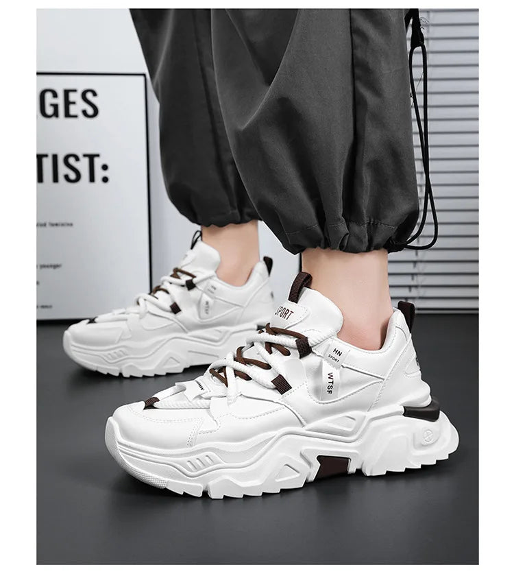New Men's Sneakers Thick Sole Comfortable Men's Casual Shoes Trendy Mens Height Increasing Shoes Man Sports Sneakers Zapatillas