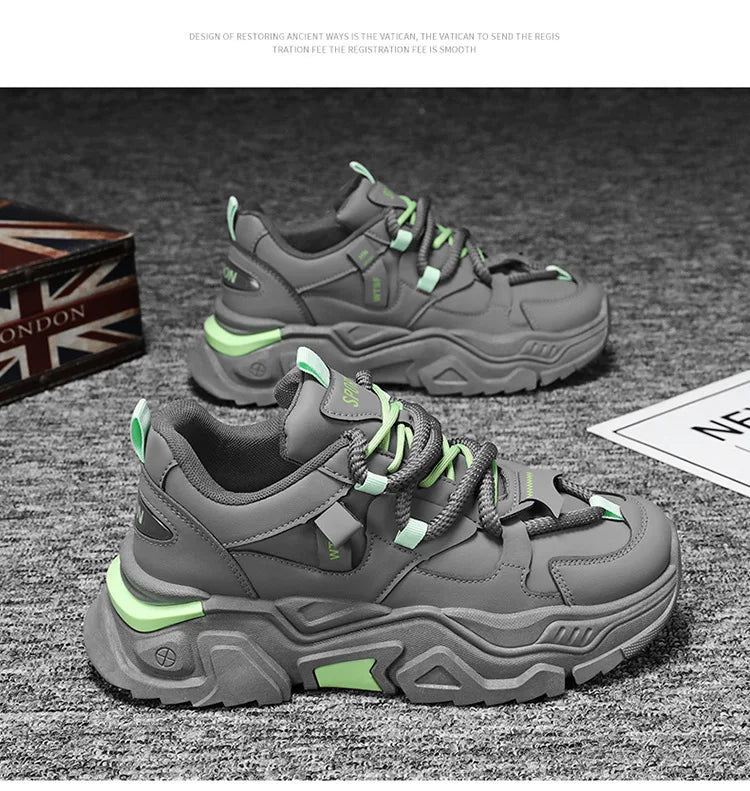 New Men's Sneakers Thick Sole Comfortable Men's Casual Shoes Trendy Mens Height Increasing Shoes Man Sports Sneakers Zapatillas