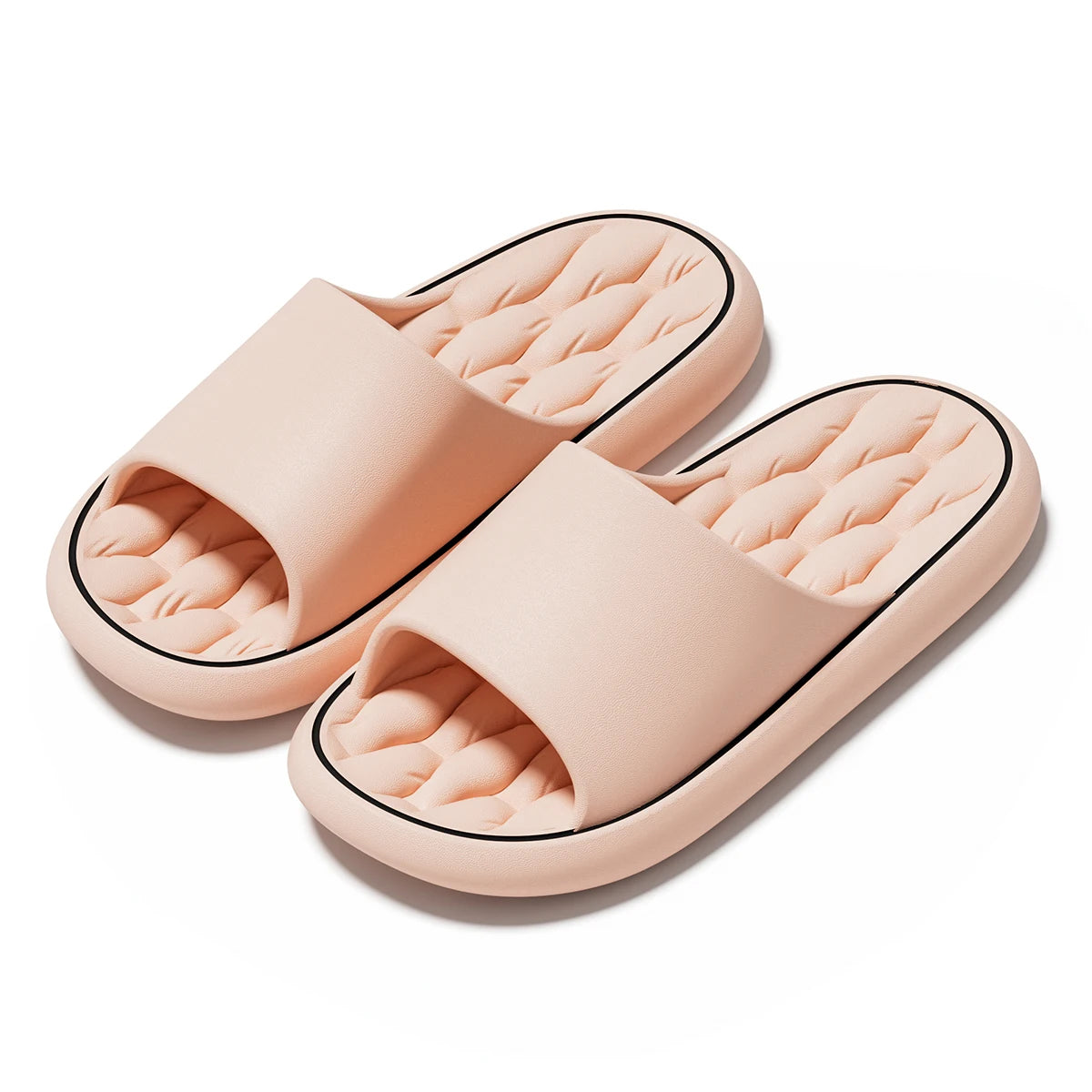 Summer Women Home Slippers Fashion Beach Flat Sandals Soft Comfortable Non-Slip Slides Indoor Outdoor Men Bathroom Flip Flops