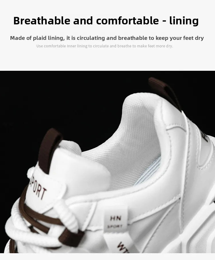 New Men's Sneakers Thick Sole Comfortable Men's Casual Shoes Trendy Mens Height Increasing Shoes Man Sports Sneakers Zapatillas