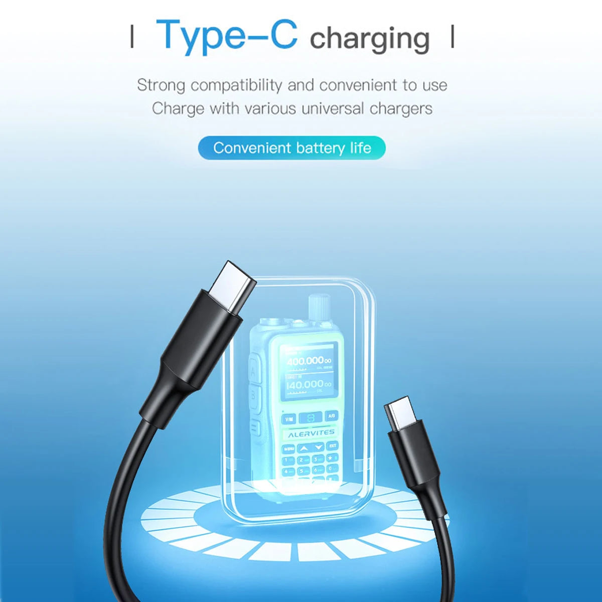 2PCS Baofeng UV-5R Mini Walkie Talkie NOAA Bluetooth Programming USB-C Charging AM Wireless Copy Frequency Full Band FM Two Way