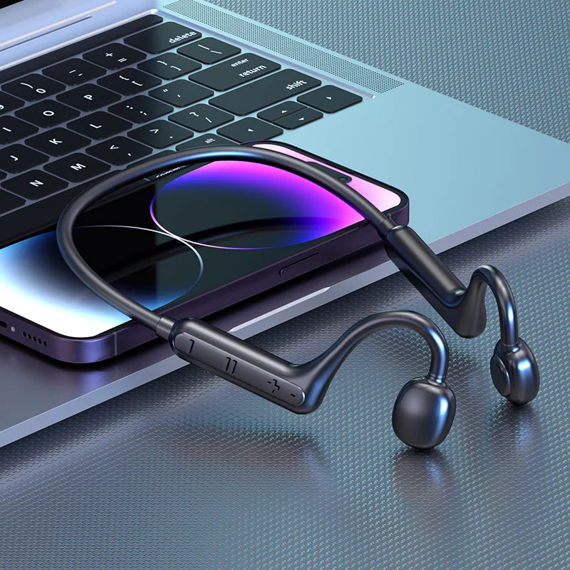 Ks15 Bluetooth Earphone Neck Mounted Wireless Headset With High Power Sound Conduction And Long Battery Life