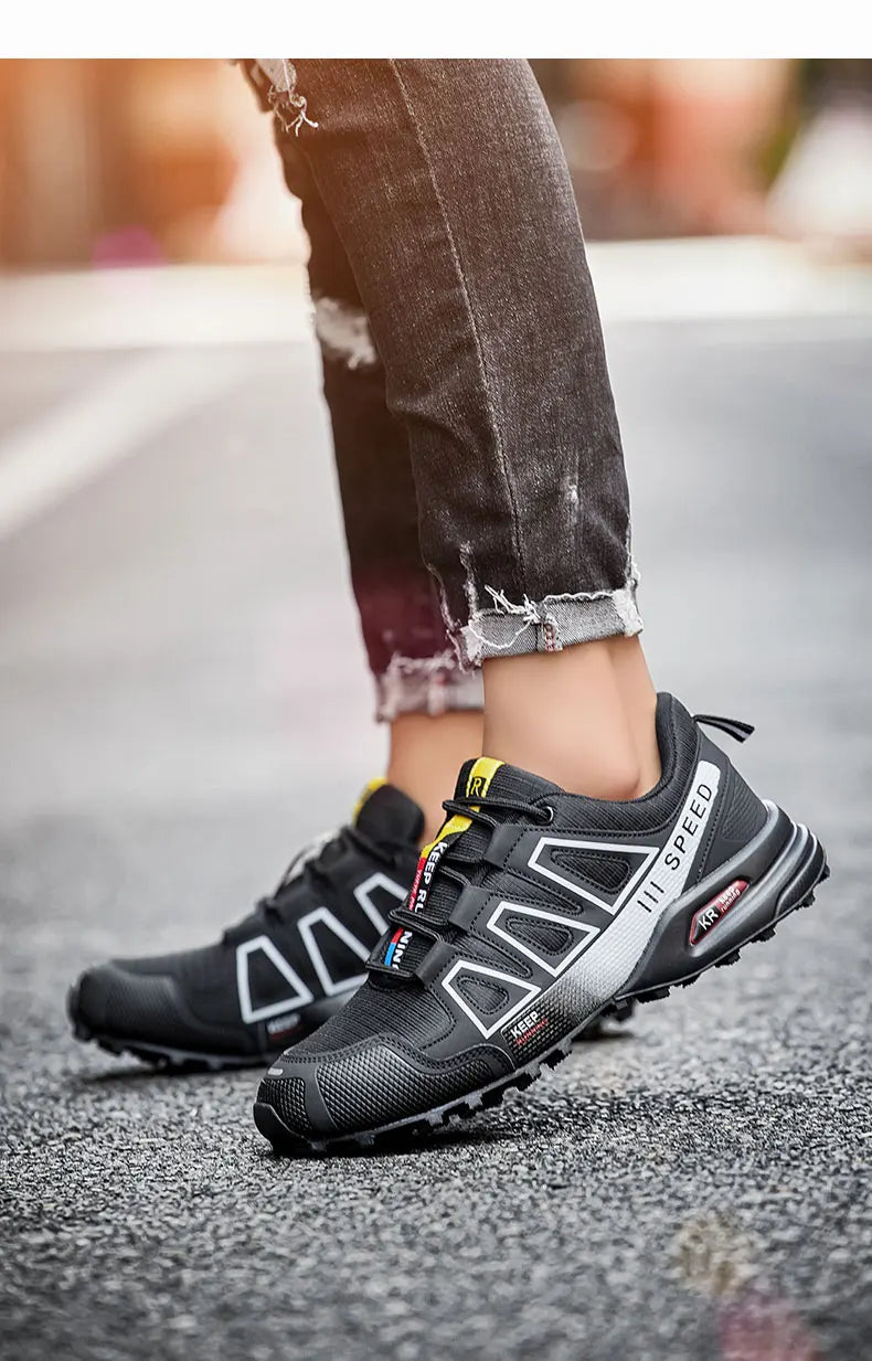 Men‘s Waterproof Hiking Shoes Outdoor Trainers Lace-up Climbing Shoes Women Trekking Sneakers Anti-slip Hunting Tactical Sneaker