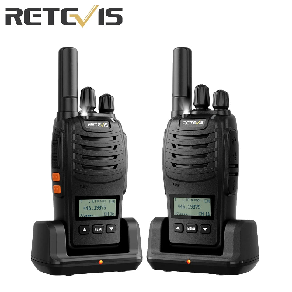Retevis H777D (H777 Upgraded)Walkie Talkie Portable License Free LCD Display Radio Long Range Type-C Walkie-Talkies for Camping
