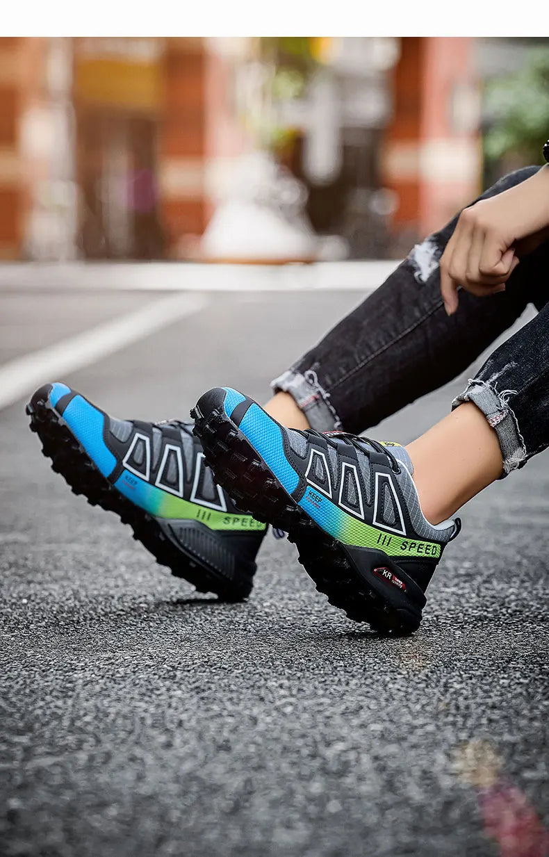Men‘s Waterproof Hiking Shoes Outdoor Trainers Lace-up Climbing Shoes Women Trekking Sneakers Anti-slip Hunting Tactical Sneaker