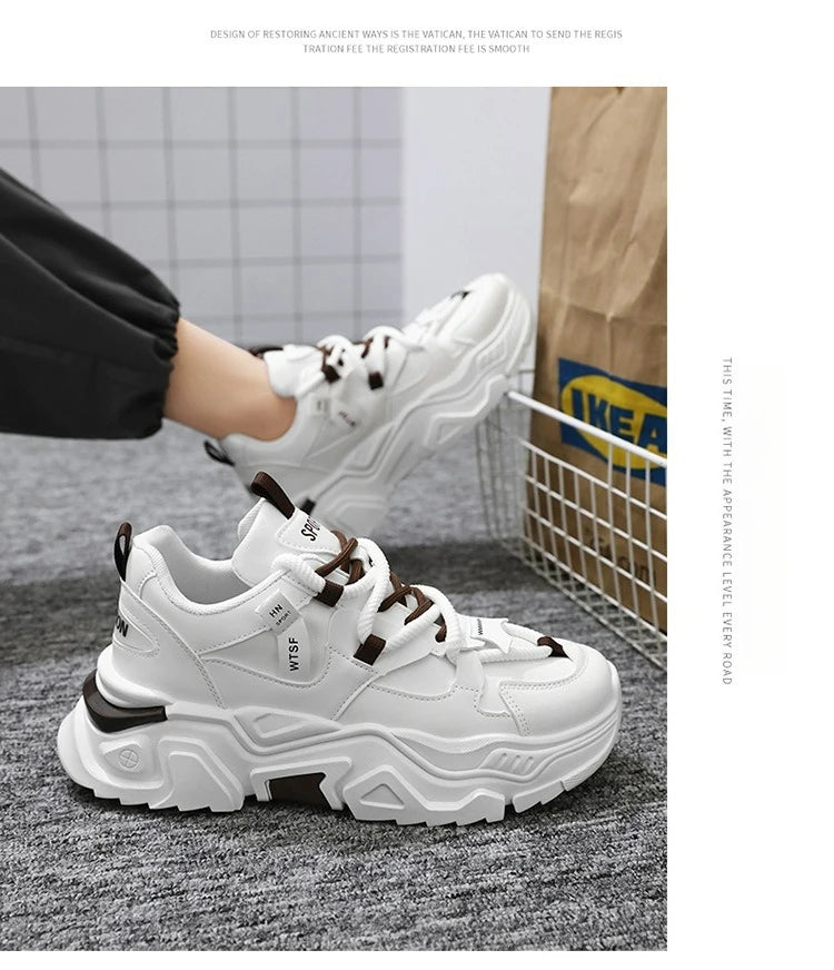 New Men's Sneakers Thick Sole Comfortable Men's Casual Shoes Trendy Mens Height Increasing Shoes Man Sports Sneakers Zapatillas
