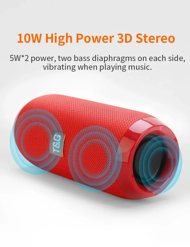 Portable Speaker Wireless Bluetooth-compatible Subwoofer Outdoor Waterproof Loudspeaker Stereo Surround Support FM RadioTF