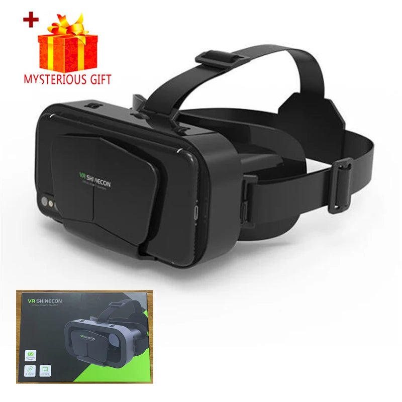 Shinecon VR Glasses 3D Headset Virtual Reality Devices Helmet Viar Lenses Goggle Smartphone Cell Phone Smart Games Mobile Viewer