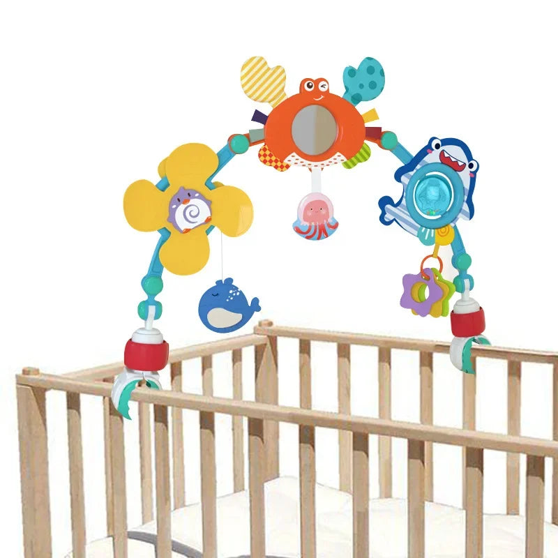 Baby Stroller Arch Toy Bouncer Toy Pram Activity Arch Toys Fine Motor Skills Toys Sensory Development Arch Baby Car Seat Toys