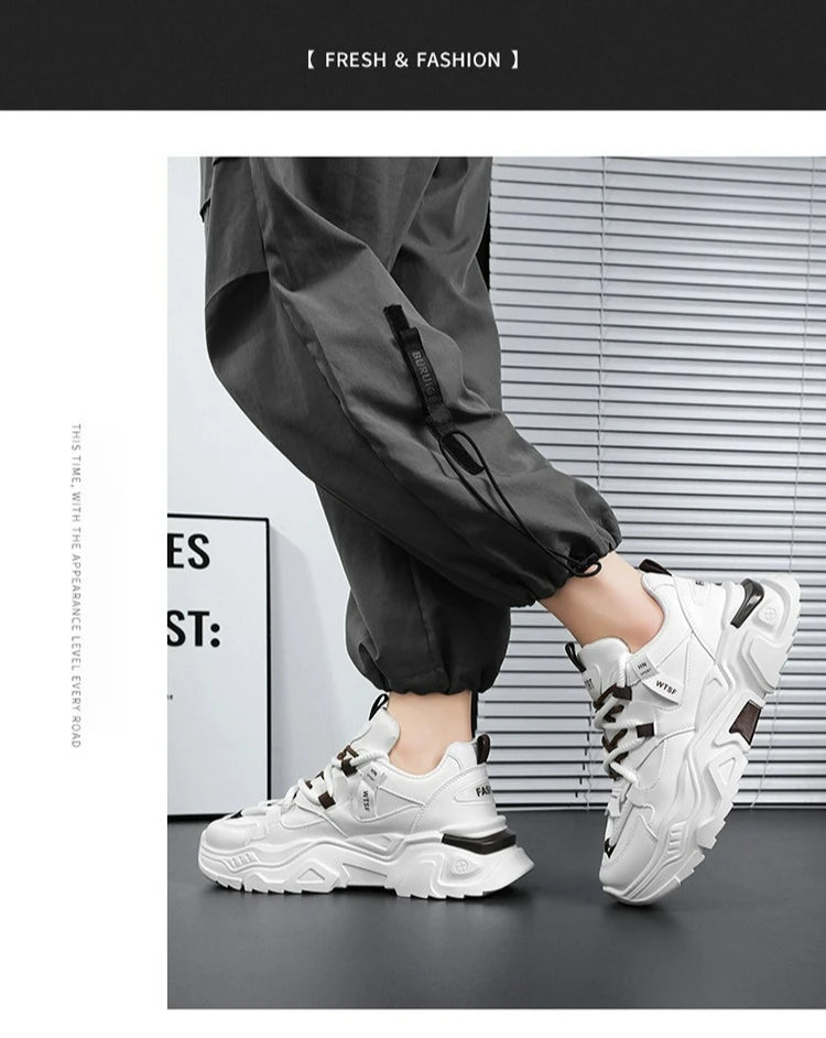 New Men's Sneakers Thick Sole Comfortable Men's Casual Shoes Trendy Mens Height Increasing Shoes Man Sports Sneakers Zapatillas