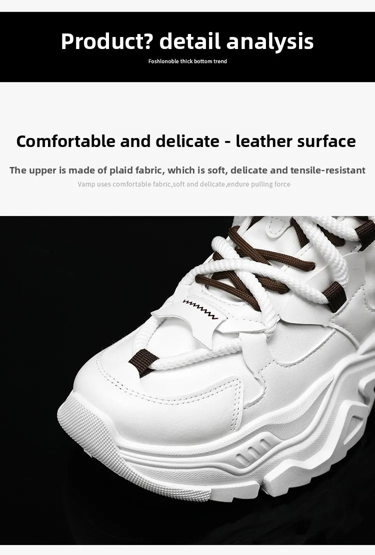 New Men's Sneakers Thick Sole Comfortable Men's Casual Shoes Trendy Mens Height Increasing Shoes Man Sports Sneakers Zapatillas