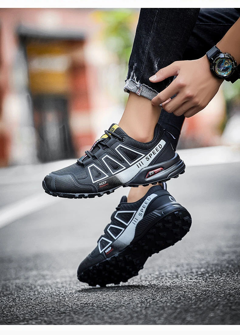Men‘s Waterproof Hiking Shoes Outdoor Trainers Lace-up Climbing Shoes Women Trekking Sneakers Anti-slip Hunting Tactical Sneaker
