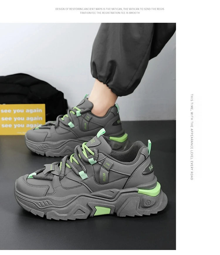 New Men's Sneakers Thick Sole Comfortable Men's Casual Shoes Trendy Mens Height Increasing Shoes Man Sports Sneakers Zapatillas