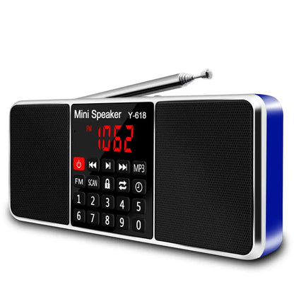 Lefon Digital FM Radio Receiver Speaker Stereo MP3 Player Support TF Card USB Drive LED Display Time Shutdown Portable Radios