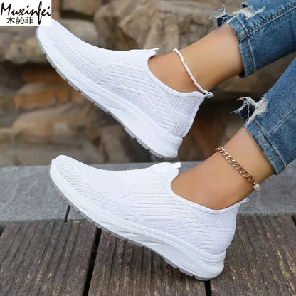 2025 New Summer Mesh Breathable Large Women's Casual Shoes Soft Sole Lightweight Women's  Single  Shoes Free Shippiing Shoes