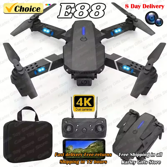 Hot E88Pro RC Drone 4K Professinal With 1080P Wide Angle Dual HD Camera Foldable RC Helicopter WIFI FPV Height Hold Apron Sell