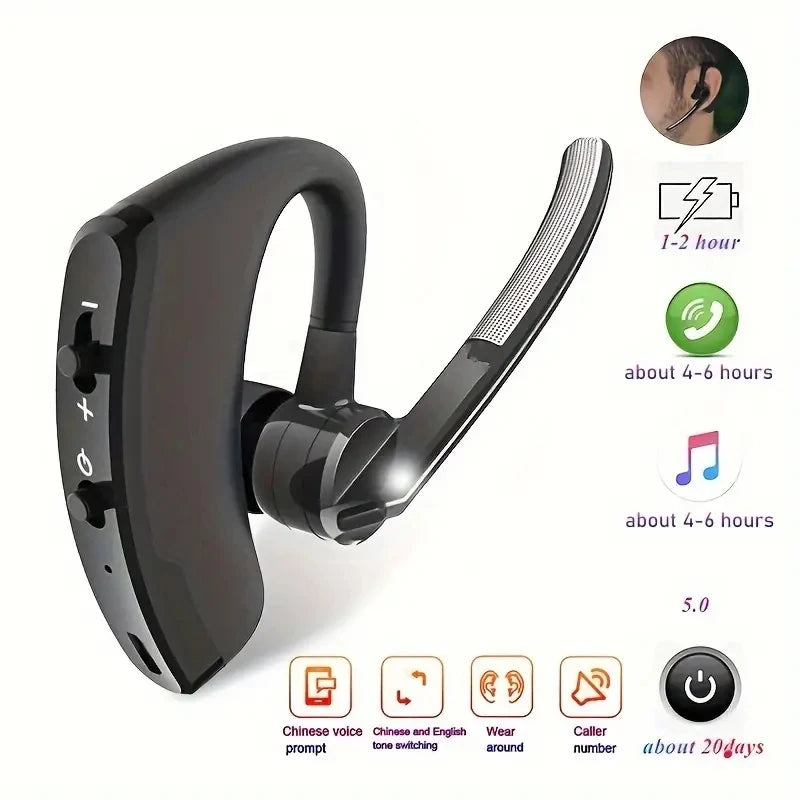 V8 Bluetooth Earphone Wireless Stereo HD Headphones V9 Bluetooth Hands In Car Kit With Mic For iPhone Samsung Huawei Phone