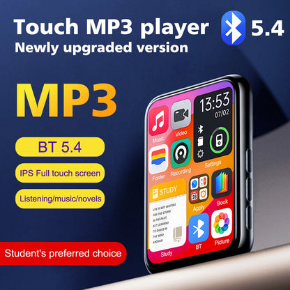 128G MP3 Player Bluetooth 5.4 HiFi MP3 Music Player Built-in Speaker 2.4inch Touch Screen MP4 Player with E-book/Video Recording