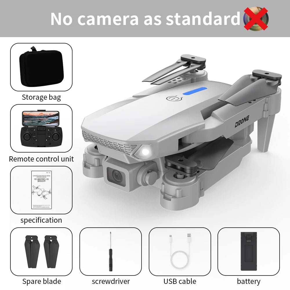 E88 Pro Brushless Drone with camera RC Drone 4K Professinal HD Camera Foldable Dron Helicopter WIFI Aerial Photography Boy Toys