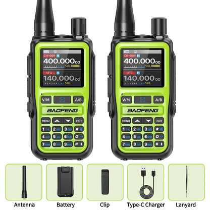 2PCS Baofeng UV-5R Mini Walkie Talkie NOAA Bluetooth Programming USB-C Charging AM Wireless Copy Frequency Full Band FM Two Way