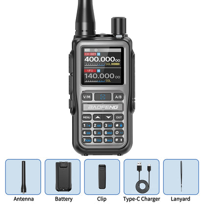 2PCS Baofeng UV-5R Mini Walkie Talkie NOAA Bluetooth Programming USB-C Charging AM Wireless Copy Frequency Full Band FM Two Way