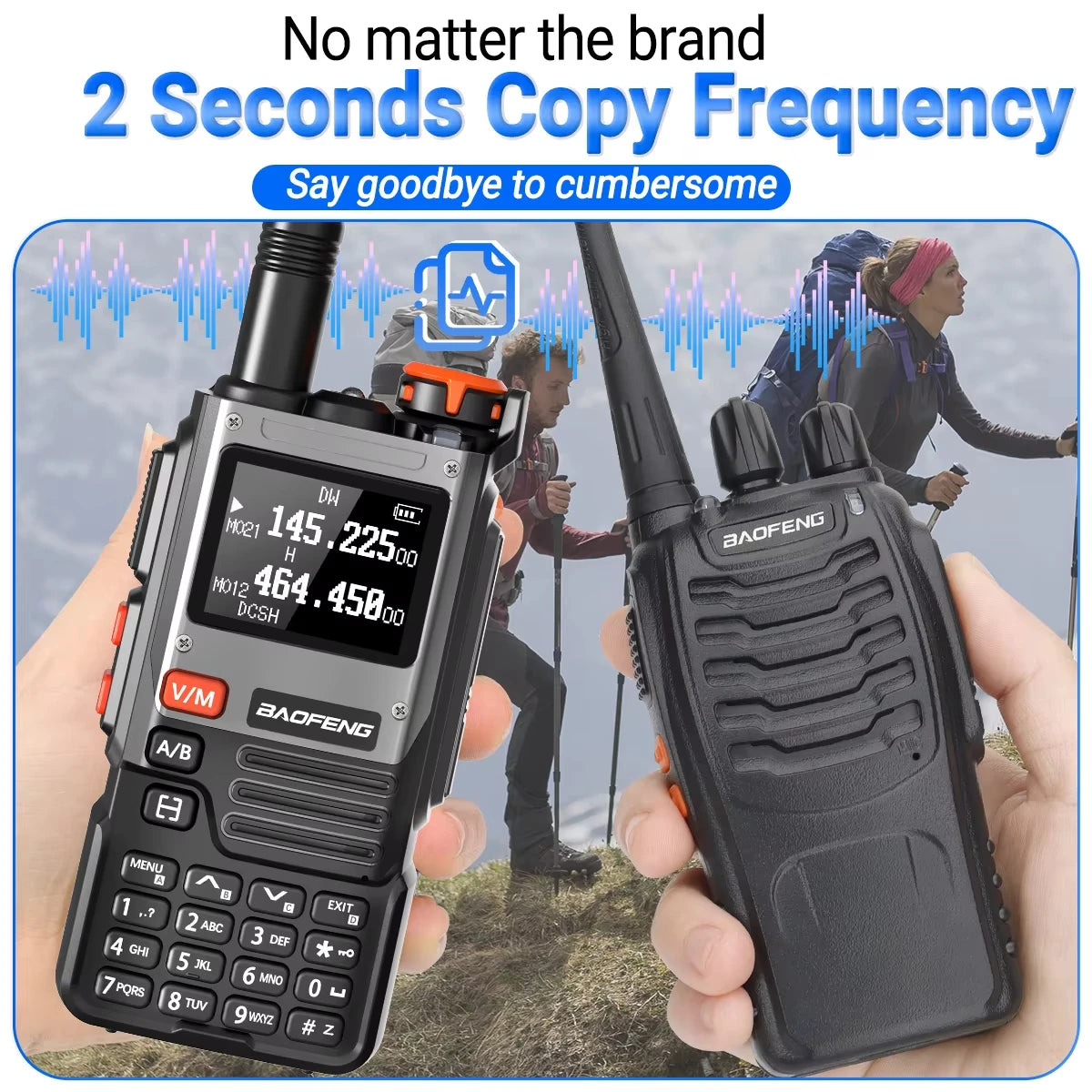 NEW Baofeng UV-K61 Walkie Talkie Air Band Wireless Copy Frequency Type-C Full Band UHF VHF DTMF NOAA UV-5R Upgraded