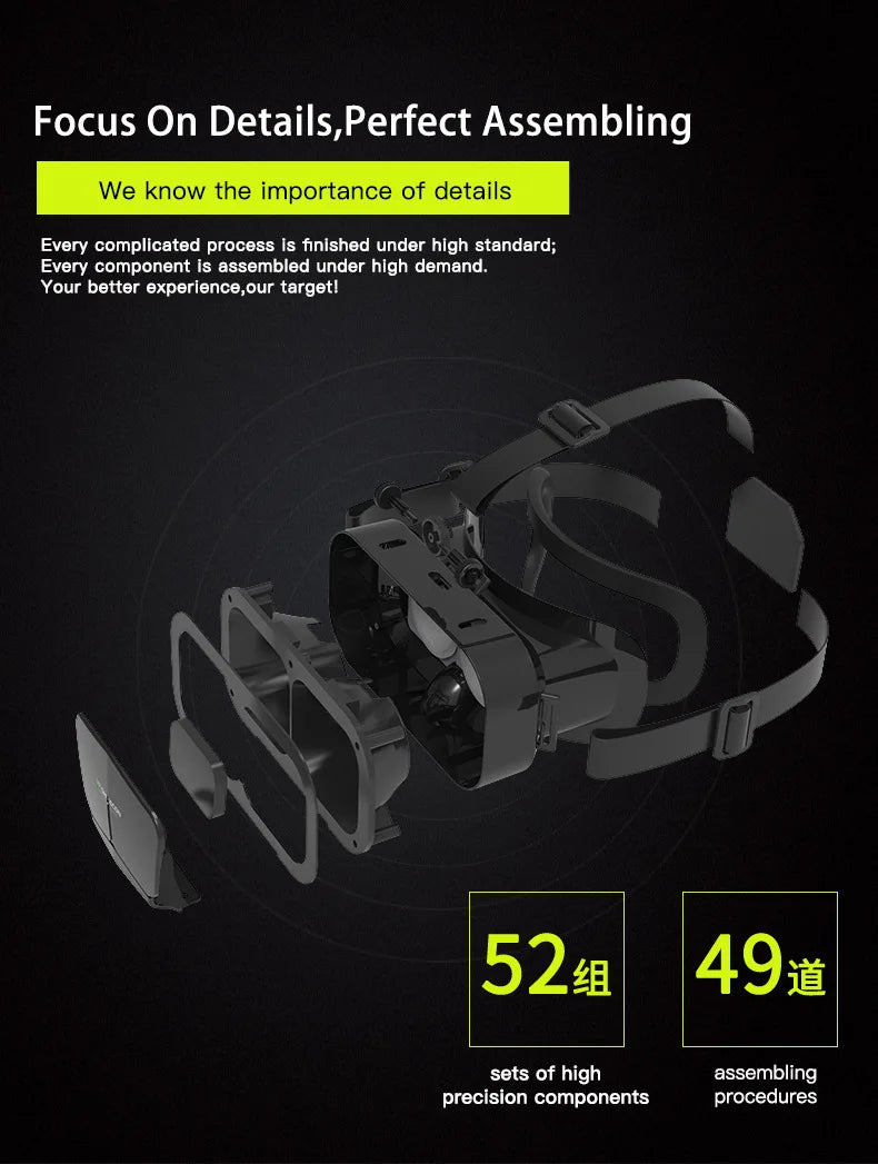 Shinecon VR Glasses 3D Headset Virtual Reality Devices Helmet Viar Lenses Goggle Smartphone Cell Phone Smart Games Mobile Viewer