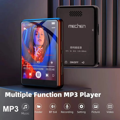 128G MP3 Player Bluetooth 5.4 HiFi MP3 Music Player Built-in Speaker 2.4inch Touch Screen MP4 Player with E-book/Video Recording