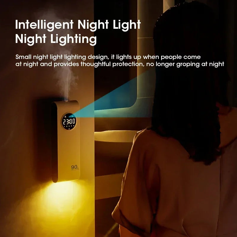 Wireless Hang Aromatherapy Machine Air Freshener Purifier with Night Light Essential Oil Perfume Diffuser Living Room Deodorizer