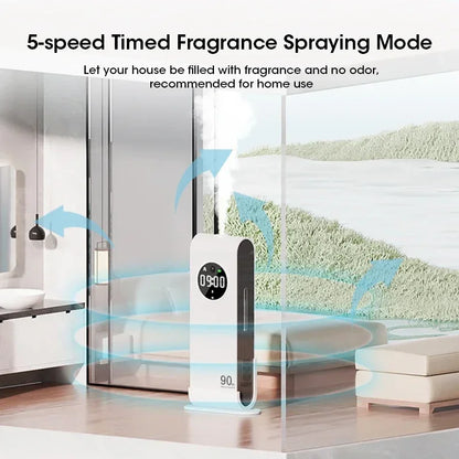 Wireless Hang Aromatherapy Machine Air Freshener Purifier with Night Light Essential Oil Perfume Diffuser Living Room Deodorizer