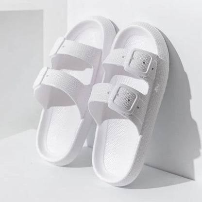 Comwarm 2025 New Women's Slippers Concise Outdoors  Women's Sandals With Adjustable Buckle Leisure Light Female Beach Slippers