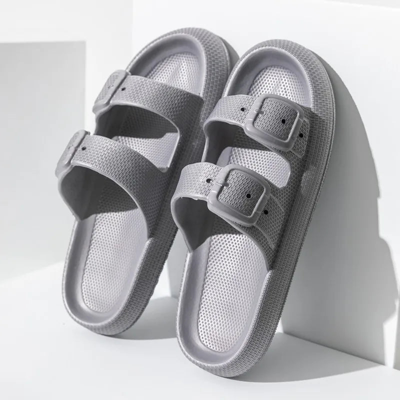Comwarm 2025 New Women's Slippers Concise Outdoors  Women's Sandals With Adjustable Buckle Leisure Light Female Beach Slippers