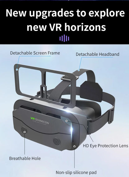 Shinecon VR Glasses 3D Headset Virtual Reality Devices Helmet Viar Lenses Goggle Smartphone Cell Phone Smart Games Mobile Viewer