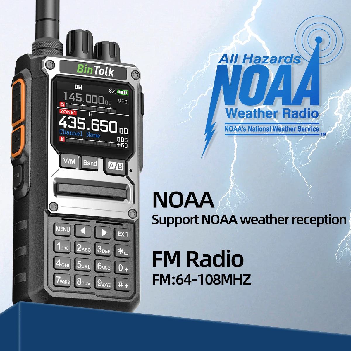 BAJETON BJ-7800 Walkie Talkie Long Range SW MW LW AM SSB CB 10W Receive Wireless Bluetooth Phone Programming NOAA Two Way Radio