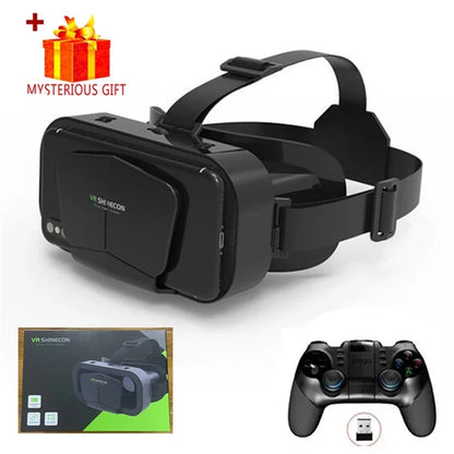 Shinecon VR Glasses 3D Headset Virtual Reality Devices Helmet Viar Lenses Goggle Smartphone Cell Phone Smart Games Mobile Viewer