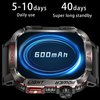 New For Huawei Xiaomi Military GPS Smart Watch Men Flashlight Compass Waterproof Outdoor Sport Tracker Bluetooth Call Smartwatch