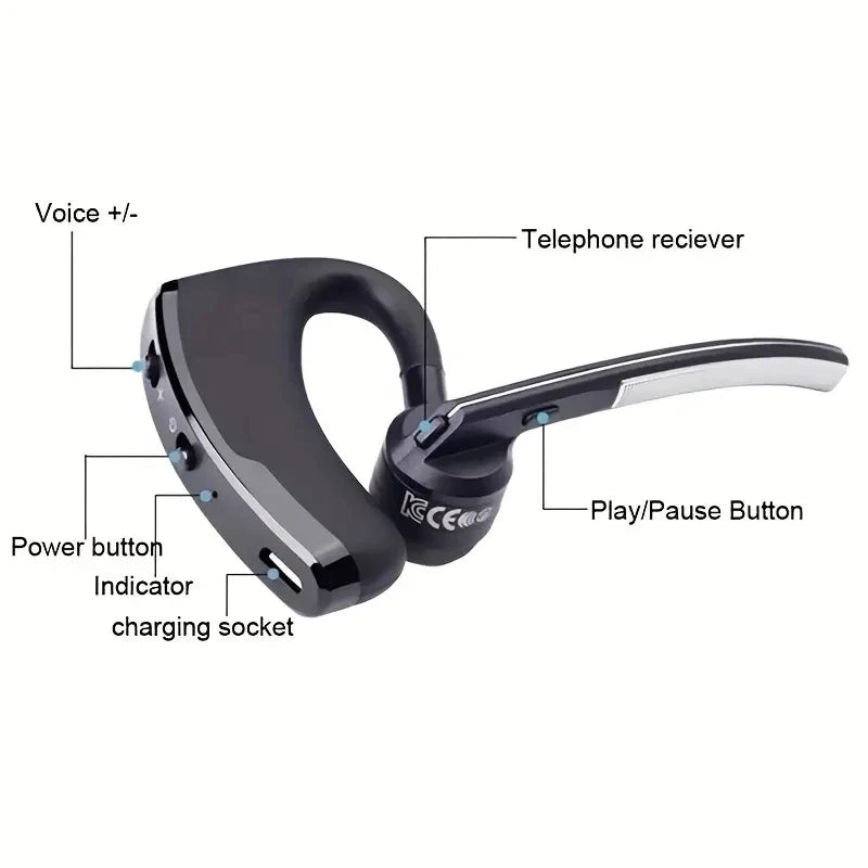 V8 Bluetooth Earphone Wireless Stereo HD Headphones V9 Bluetooth Hands In Car Kit With Mic For iPhone Samsung Huawei Phone