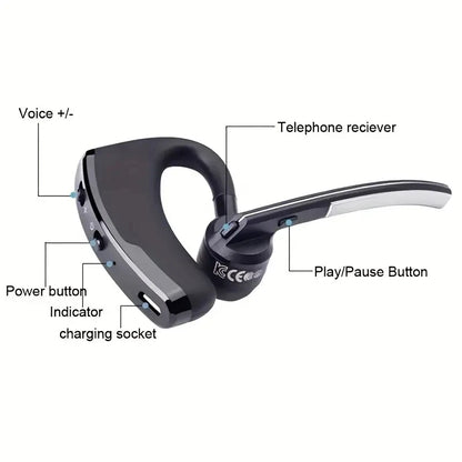 V8 Bluetooth Earphone Wireless Stereo HD Headphones V9 Bluetooth Hands In Car Kit With Mic For iPhone Samsung Huawei Phone