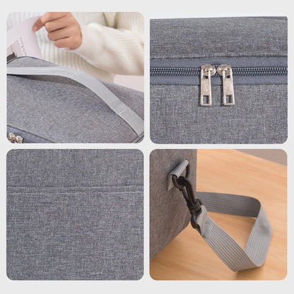 Capacity hand-held with shoulder strap insulated bag, lunch box bag, student thickened waterproof lunch bag。