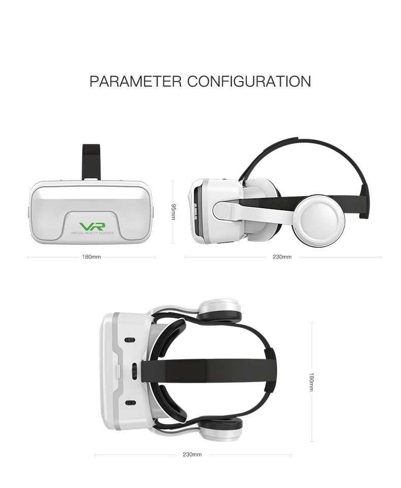 Shinecon VR Glasses 3D Headset Virtual Reality Devices Helmet Viar Lenses Goggle Smartphone Cell Phone Smart Games Mobile Viewer