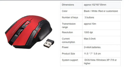 113 Battery Version Mini2.4 GHz Wireless Optical Mouse Portable Mouse Wireless USB Mouse Notebook Computer