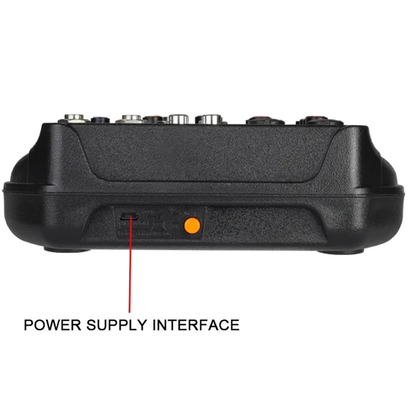 4 channel Mixer Dj Mixing Console Met Bluetooth 48V Phantom Power Monitor Karaoke Systeem Usb Mixer Audio