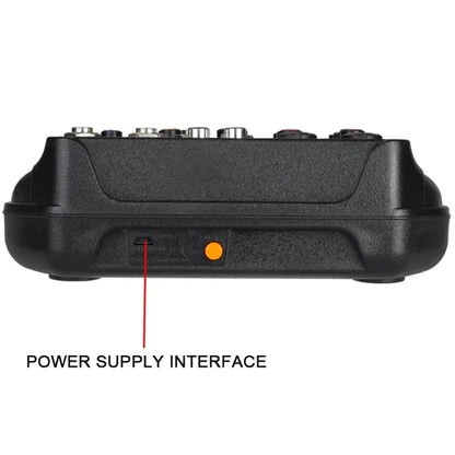 4 channel Mixer Dj Mixing Console Met Bluetooth 48V Phantom Power Monitor Karaoke Systeem Usb Mixer Audio