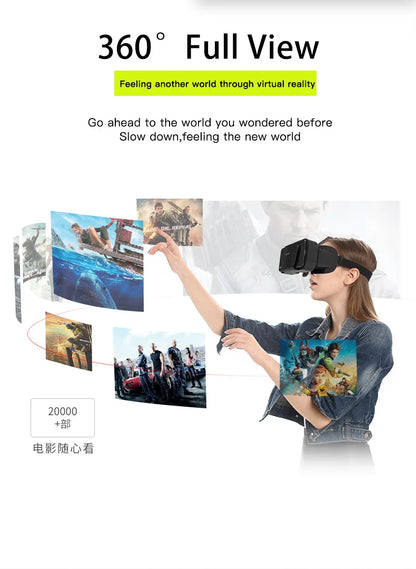 Shinecon VR Glasses 3D Headset Virtual Reality Devices Helmet Viar Lenses Goggle Smartphone Cell Phone Smart Games Mobile Viewer